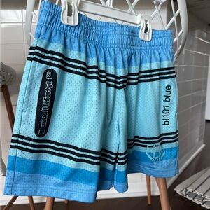 Blue Kids Athletic Shorts - Lightweight Mesh